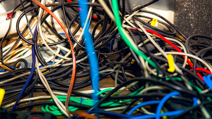 tangled cabling