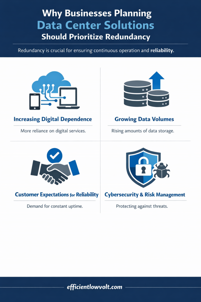 why businesses planning data center solutions should prioritize redundancy