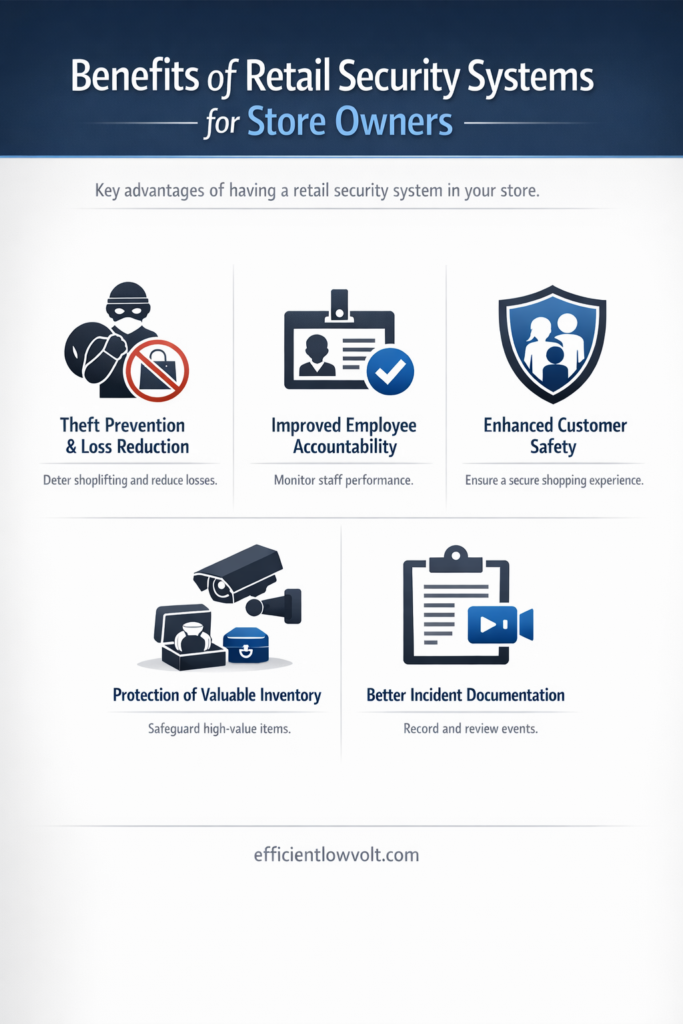benefits of retail security systems for store owners