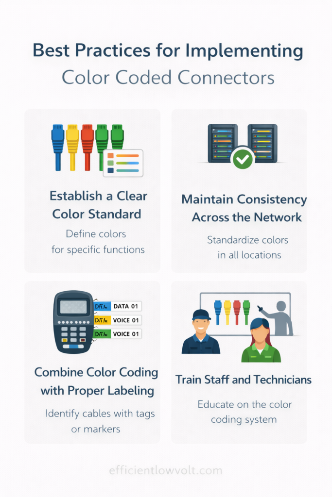 best practices for implementing color coded connectors
