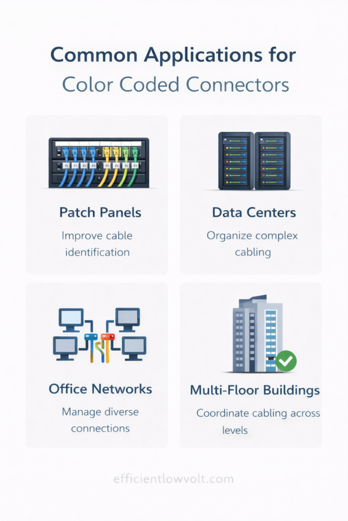 common applications for color coded connectors