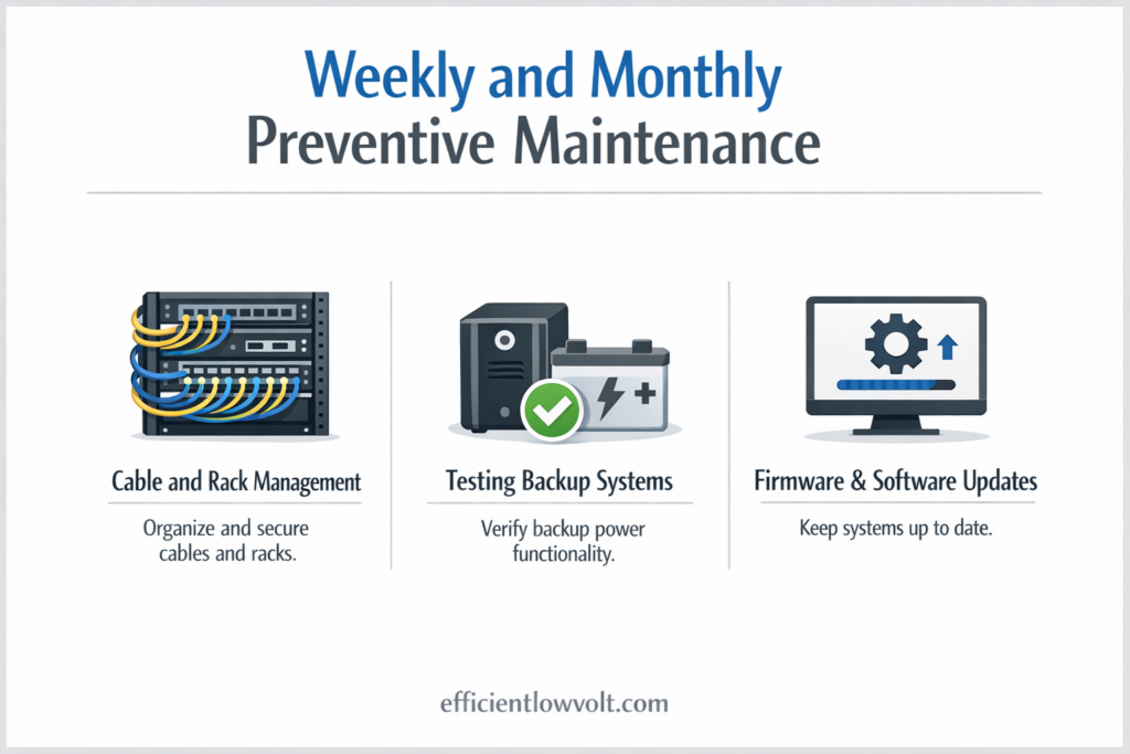 weekly and monthly preventive maintenance