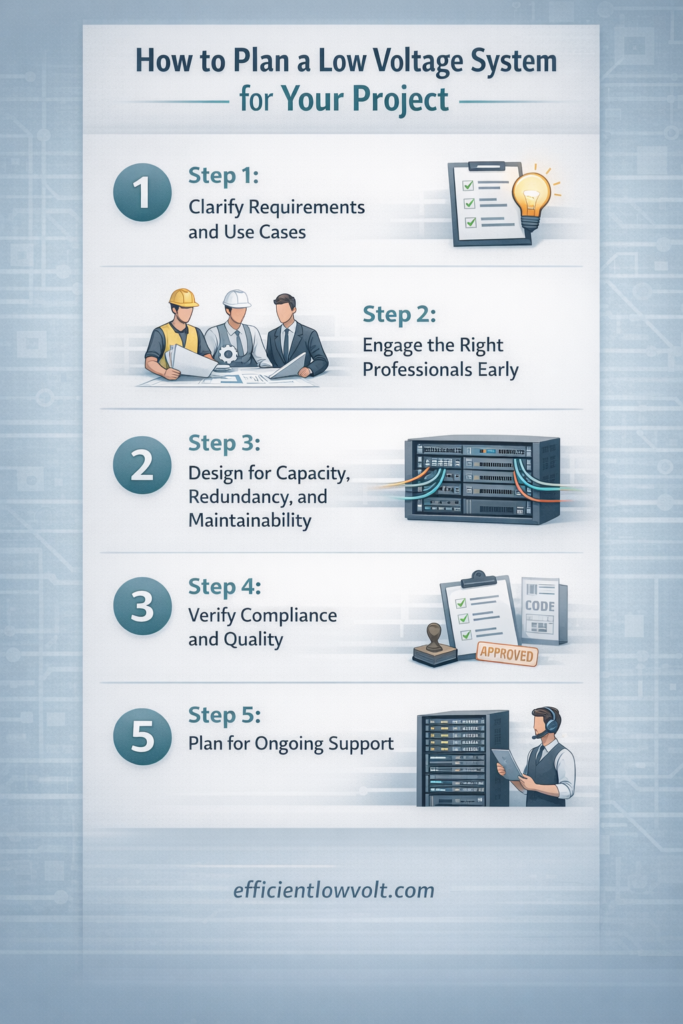 how to plan a low voltage system for your project