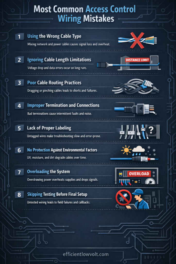 common access control wiring mistakes