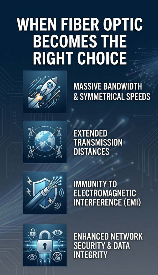 when fiber optic becomes the right choice