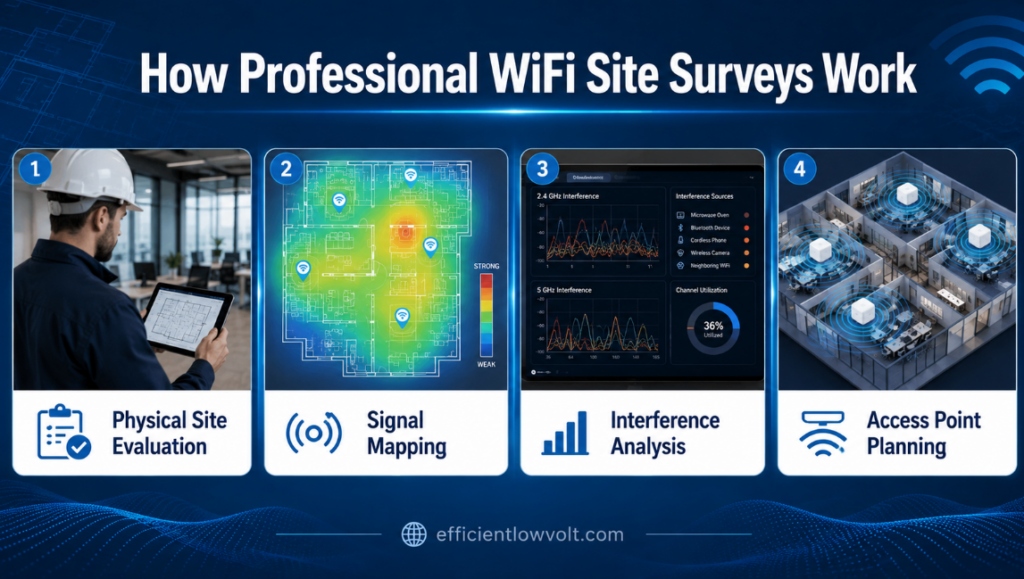 how professional wifi site surveys work
