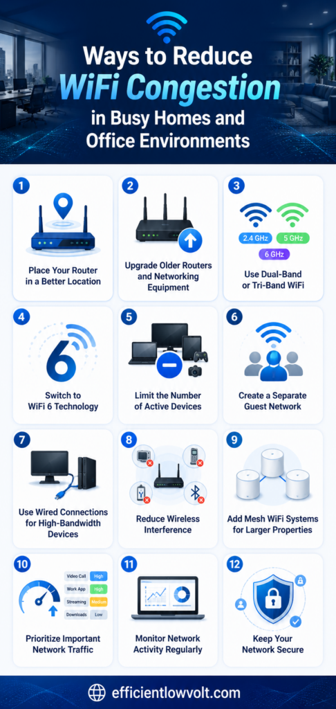 reduce wifi congestion in busy homes and office environments
