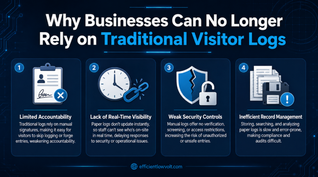 businesses can no longer rely on traditional visitor logs