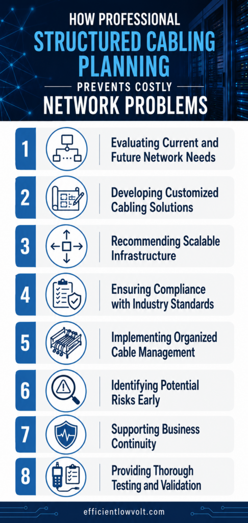 professional structured cabling planning prevents costly network problems